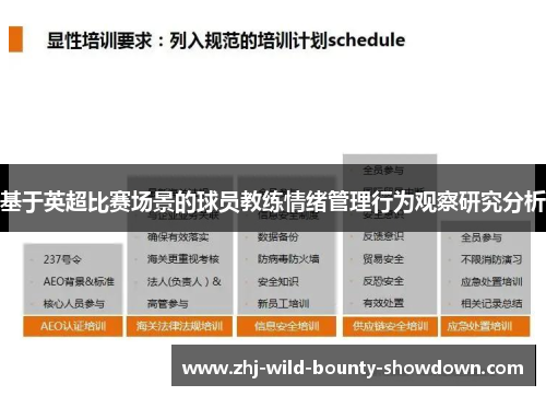基于英超比赛场景的球员教练情绪管理行为观察研究分析