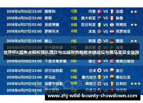世界杯K组焦点解析强队博弈与出线形势前瞻关键战役与黑马变量全追踪